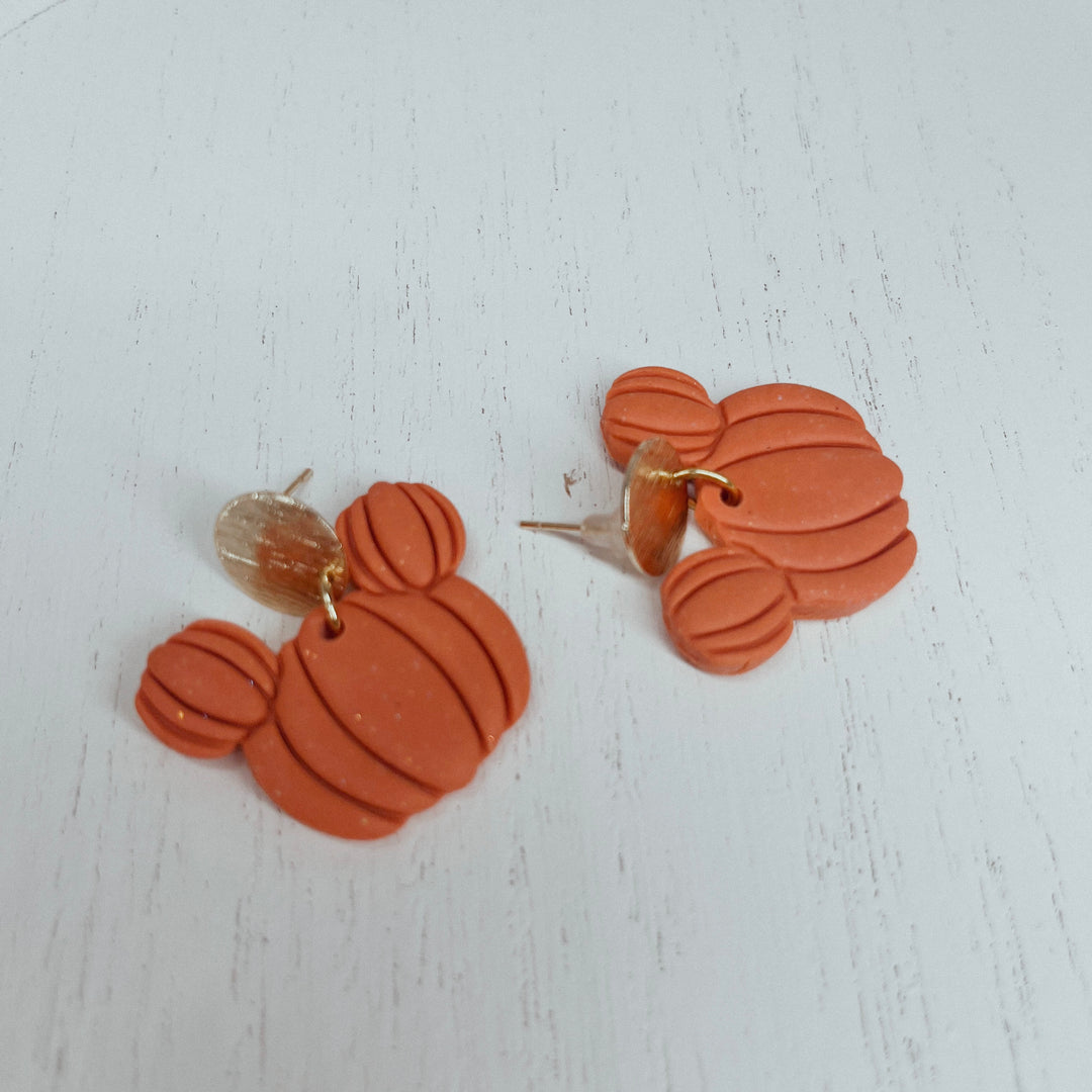 Mouse Pumpkin Drop Earrings (plain)