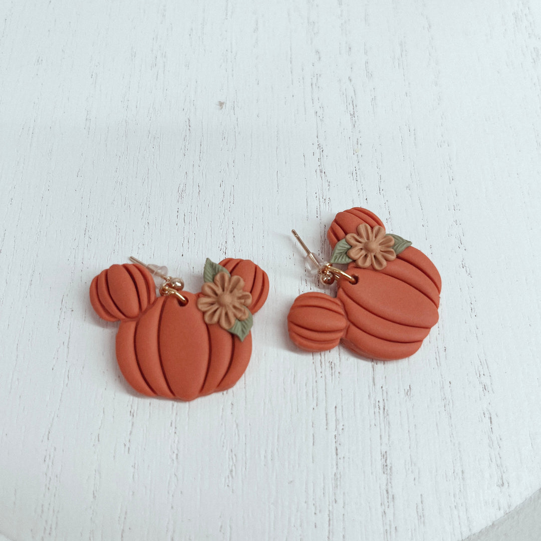 Mouse Pumpkin Drop Earrings