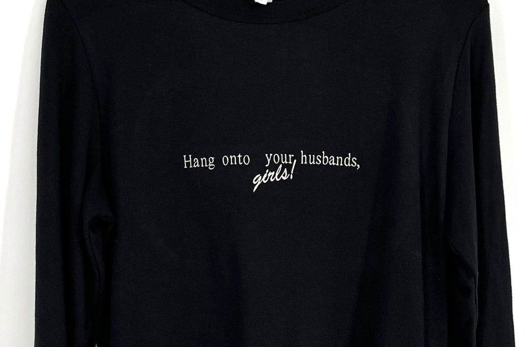 Hang onto your Husbands long sleeve baby tee