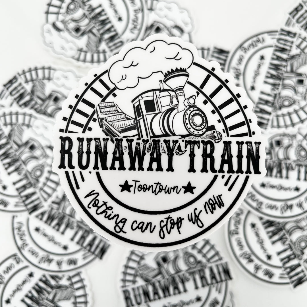 Runaway Railway Sticker 2.9" x 3.0"
