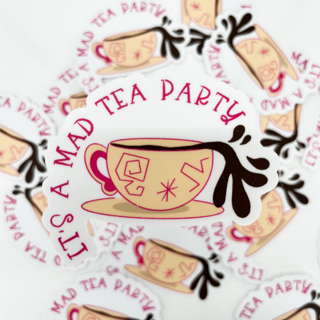 Mad Tea Sticker 3.0" x 2.5"