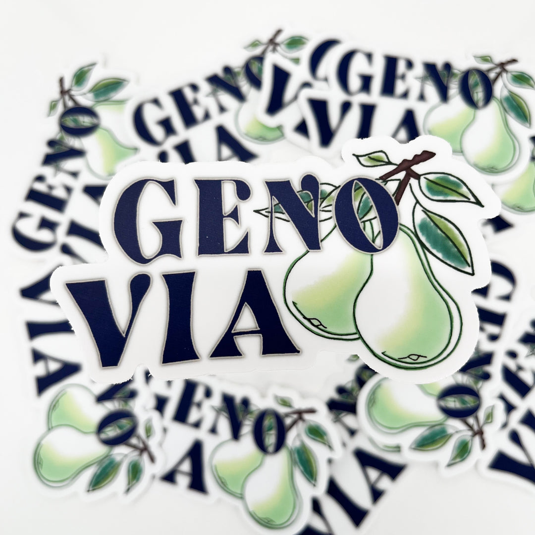 Genovia Sticker 4.0" x 2.2"