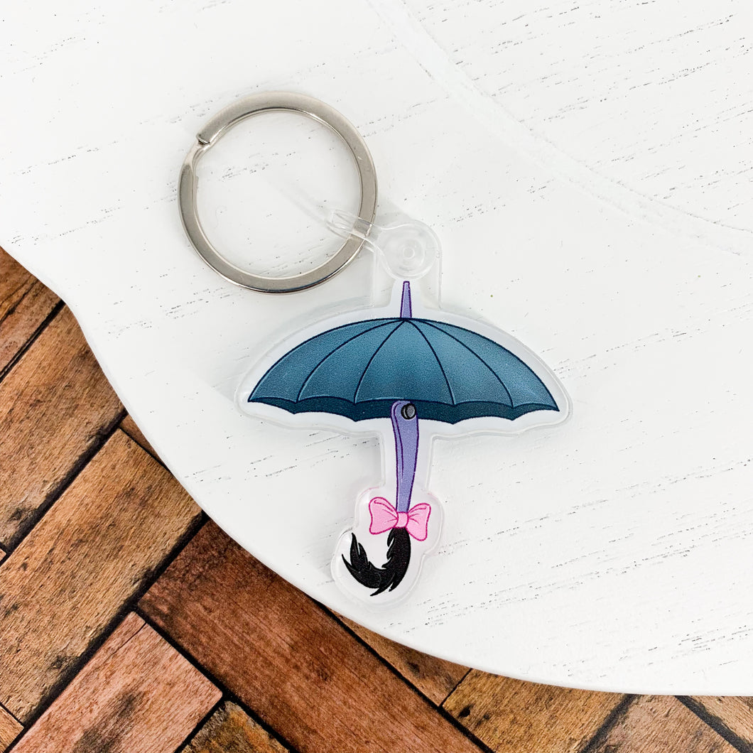 Keep Looking for Sunshine Umbrella Keychain 1.98x2 in.